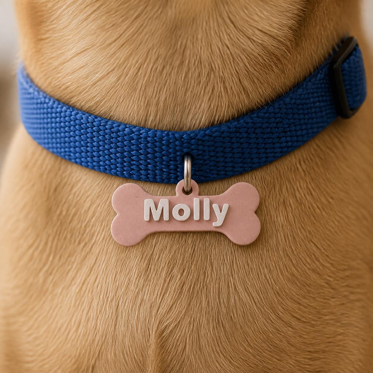 Personalised Bone Dog Name Tag – Lightweight 3D Printed Collar Tag