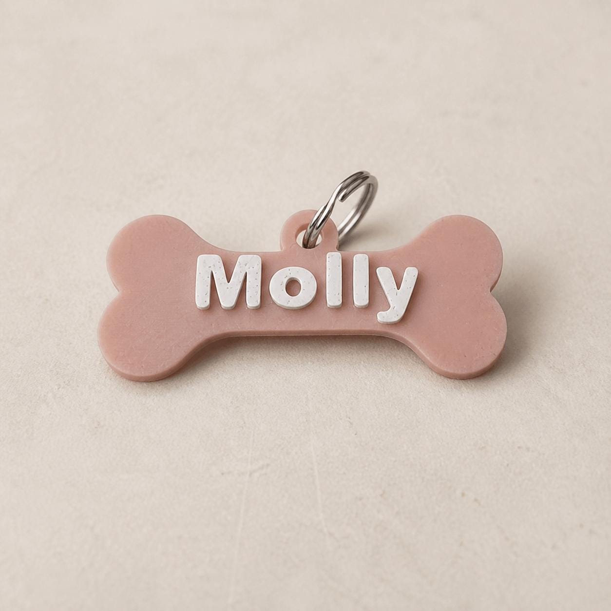 Personalised Bone Dog Name Tag – Lightweight 3D Printed Collar Tag