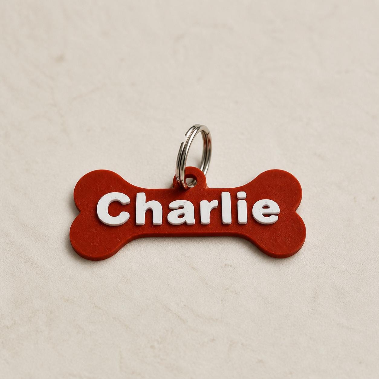 Personalised Bone Dog Name Tag – Lightweight 3D Printed Collar Tag