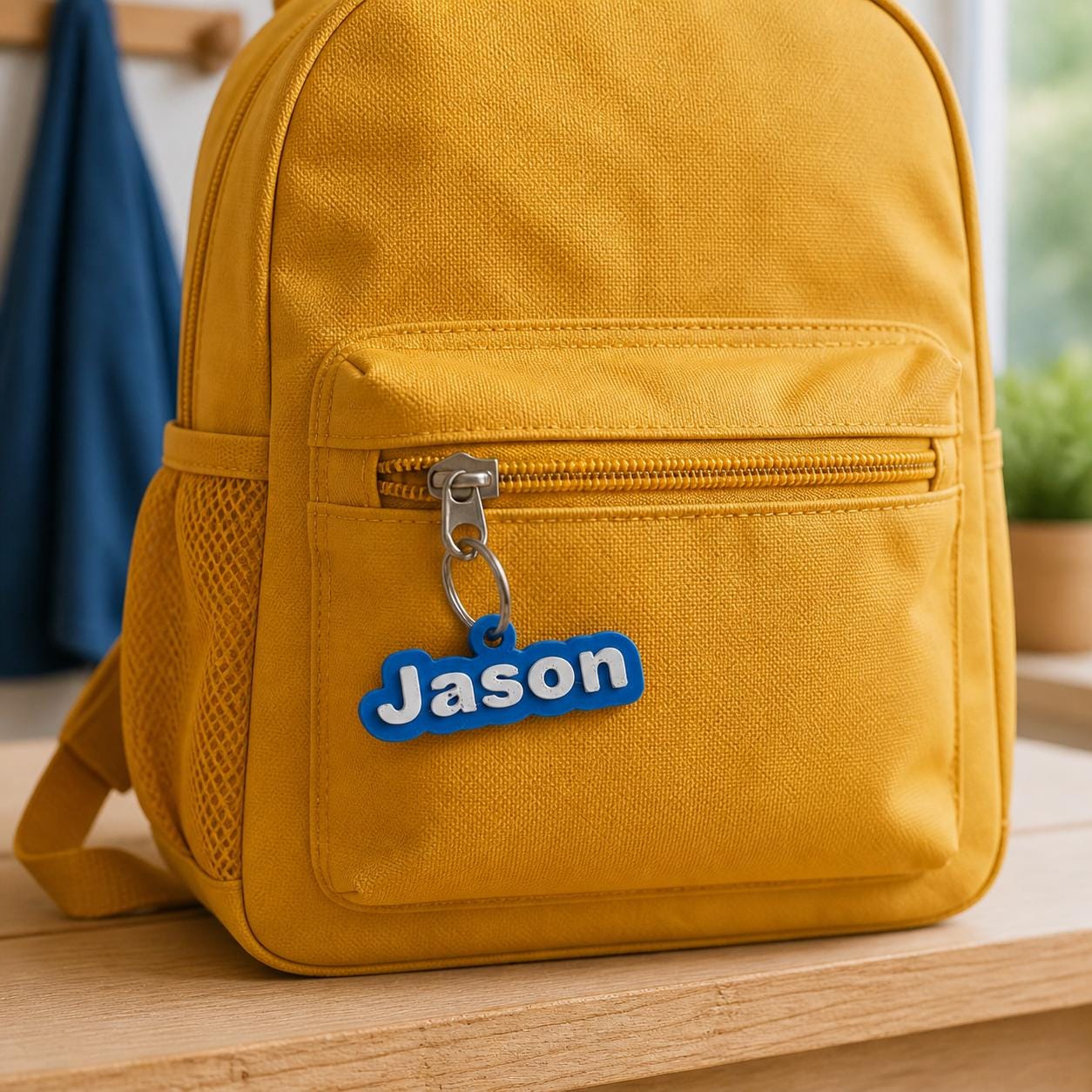 Personalised School Bag Name Tag – Colourful 3D Printed Backpack Keyring for Kids