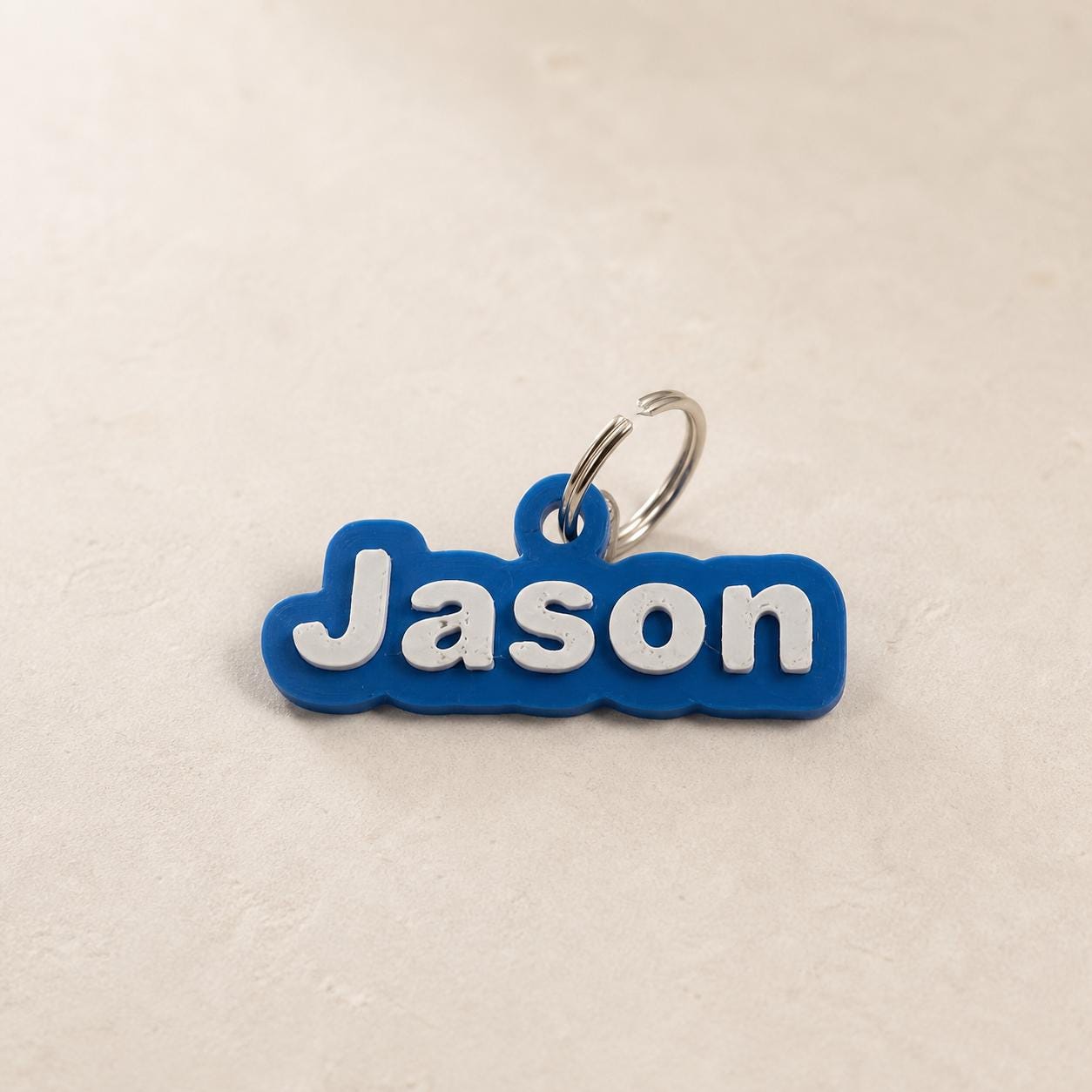 Personalised School Bag Name Tag – Colourful 3D Printed Backpack Keyring for Kids