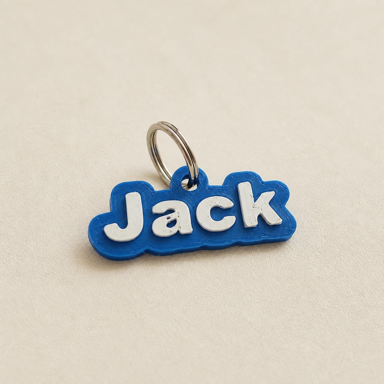 Personalised School Bag Name Tag – Colourful 3D Printed Backpack Keyring for Kids